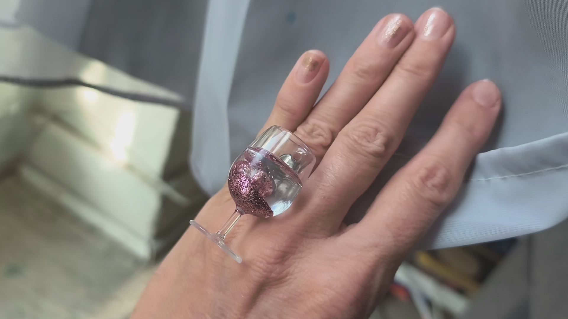 Wildberry Lillet, 3D, Ring, Glitzer, Rosé